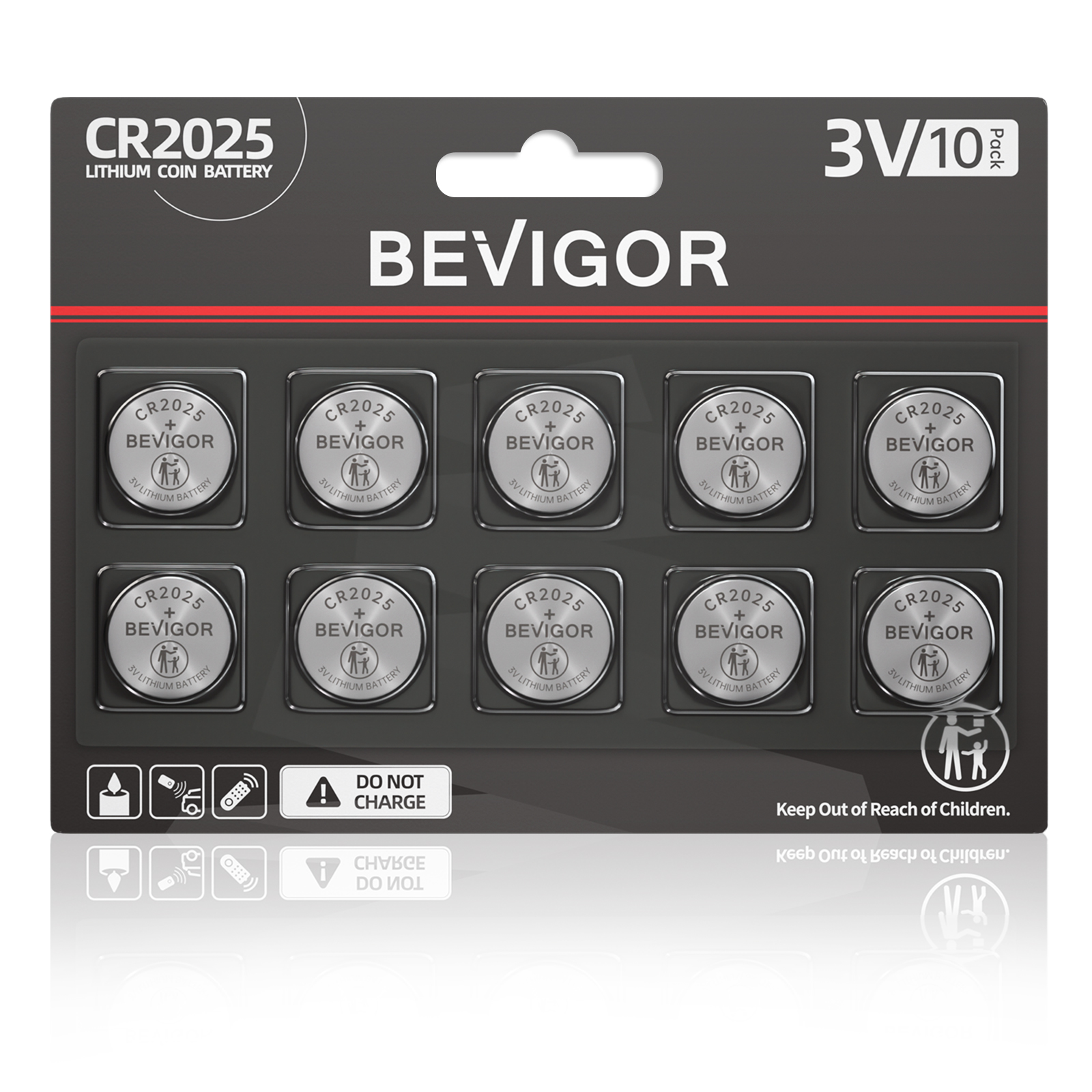 Package of CR2025 lithium coin batteries